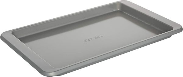 KitchenAid Nonstick Aluminized Steel Rectangular Cake Pan, 9x13-Inch, Silver