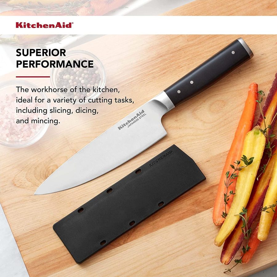 KitchenAid Gourmet Forged Triple Rivet Paring Knife with Custom Fit Blade  Cover, 3.5 inch, Sharp Kitchen Knife, High Carbon Japanese Stainless Steel