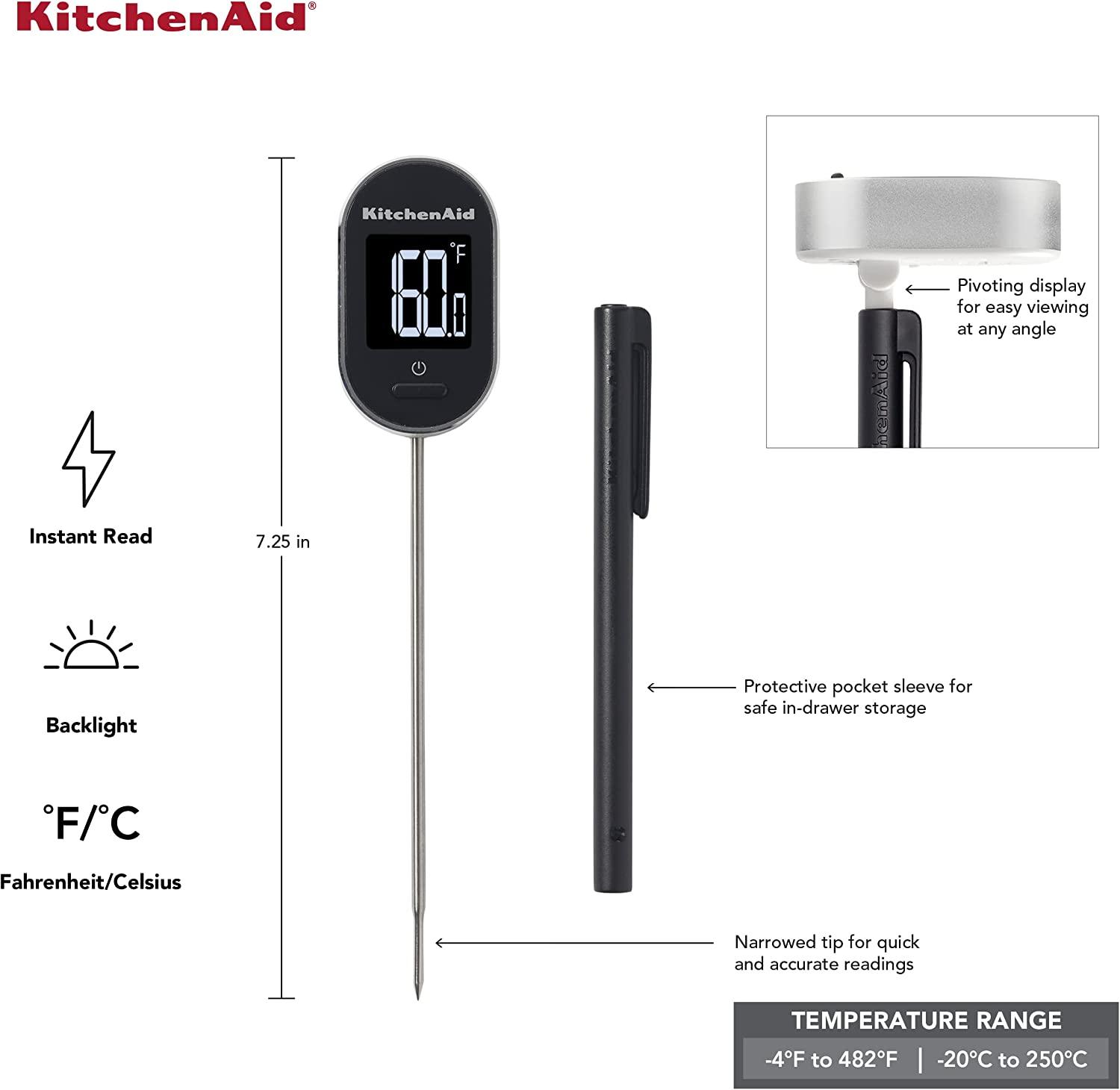 KitchenAid Leave-in Meat Thermometer, TEMPERATURE RANGE: 120F to 200F New!